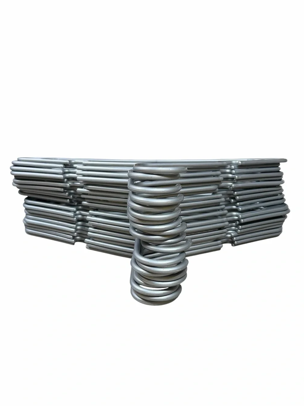 Lot of 64 Mainstays Plastic Notched Adult Hangers in Gray (43)/Silver Hail (21)